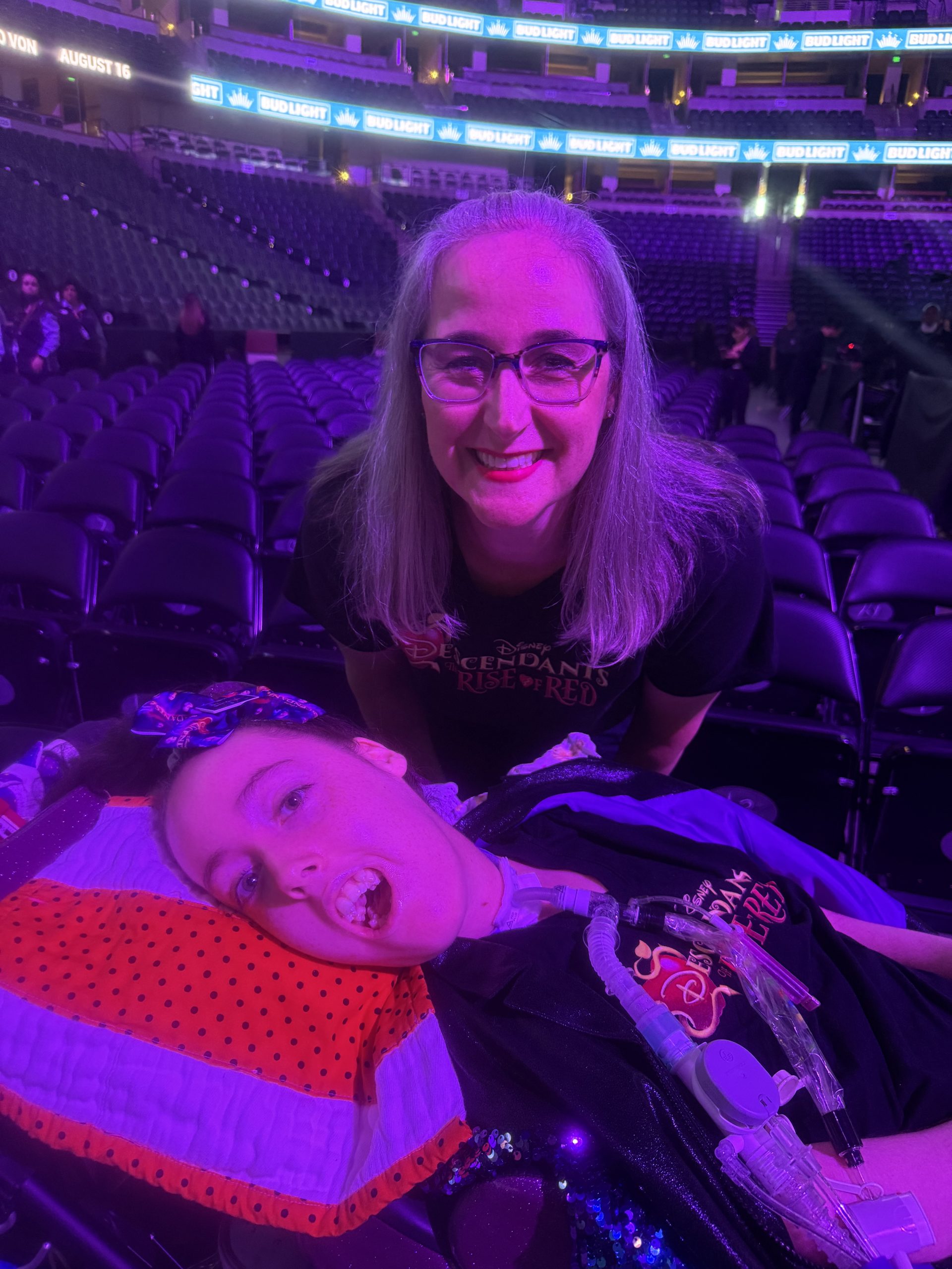 Kennedy and Jennifer at a concert.