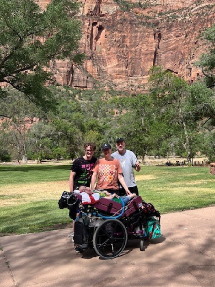 The Swann family at Zion National Park.