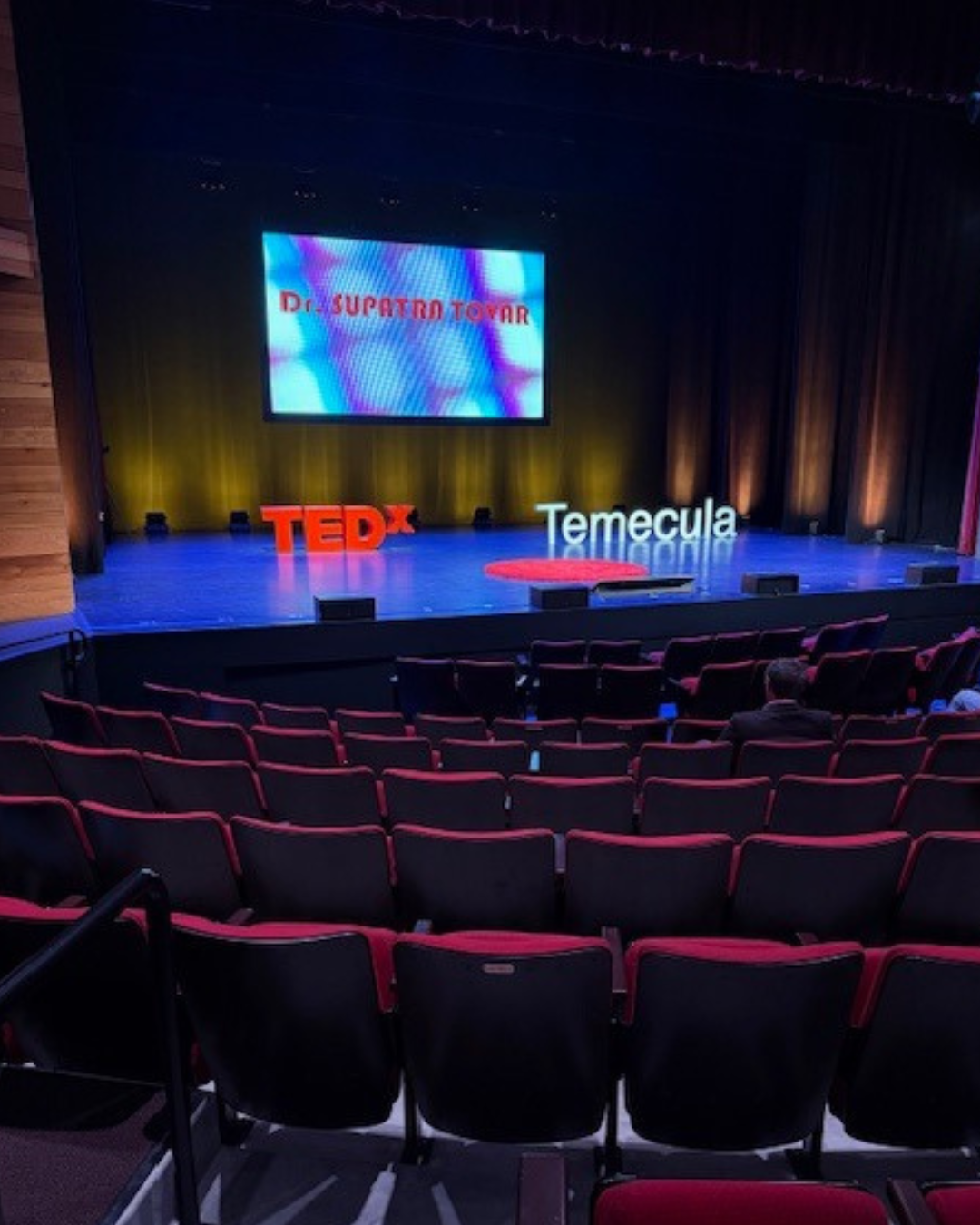 Stage view of TEDx Temecula.